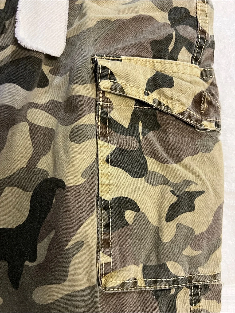 Ring of Fire Men's Camo Cargo Shorts - Olive and Khaki